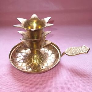 Solid brass candle holder